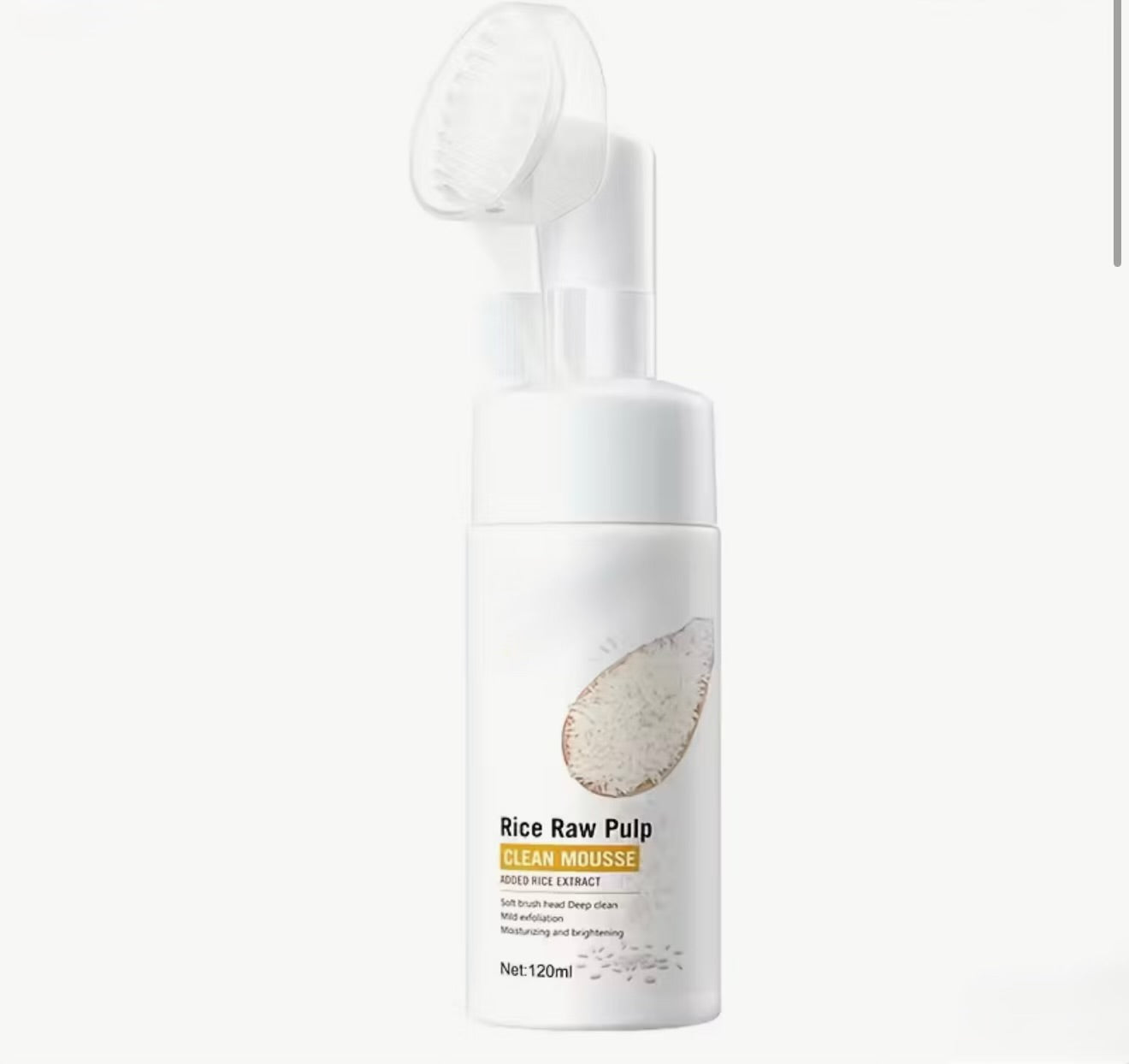 Rice pulp cleaning foam