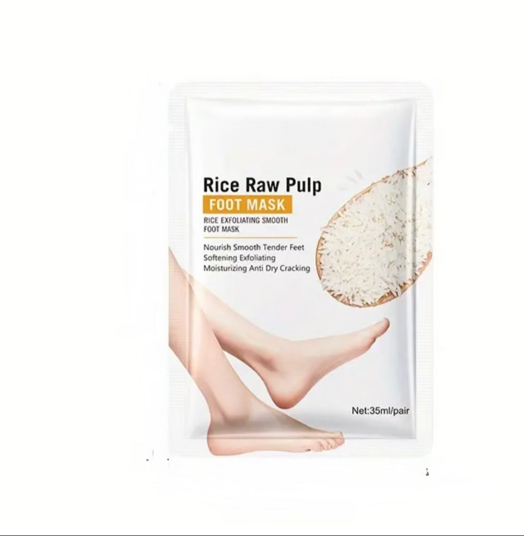 Rice pulp feet mask