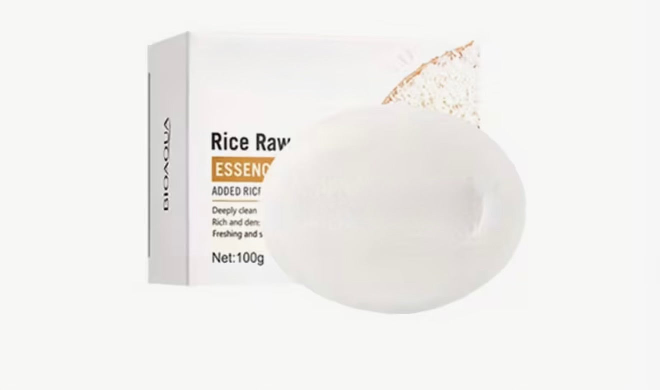 Rice pulp soap