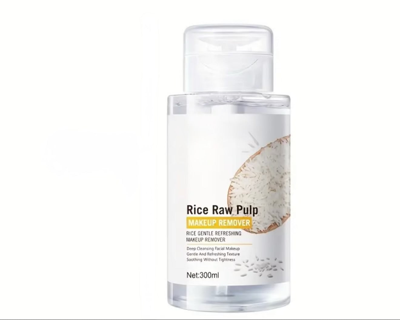 Rice pulp makeup remover